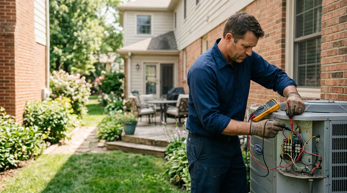 HVAC technician working near Lake Nebagamon, WI